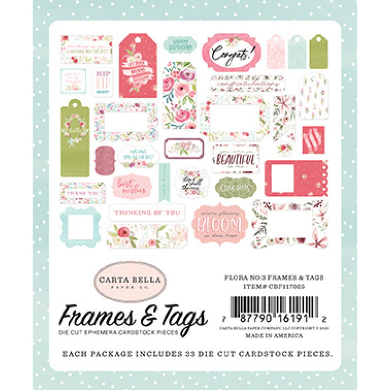 Carta Bella Flora No.3 Frames & Tags (CBF117025)