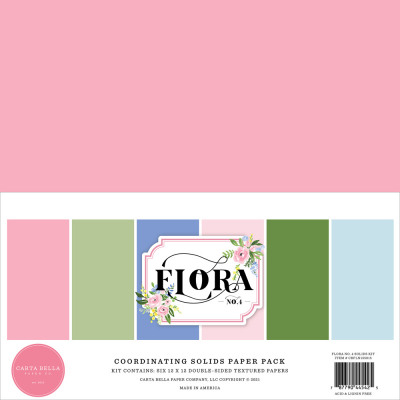 Carta Bella Flora No.4 12x12 Inch Coordinating Solids Paper Pack (CBFLN135015)