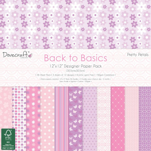 Dovecraft Back to Basics Pretty Petals 12x12 Inch Paper Pack (DCPAP121)