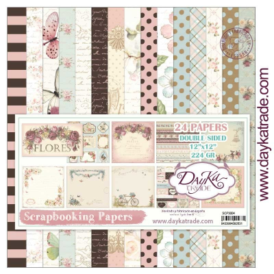 DayKa Trade Flores 12x12 Inch Paper Pack (SCP-3004)