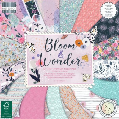 First Edition Bloom and Wonder 12x12 Inch Paper Pad (FEPAD224)