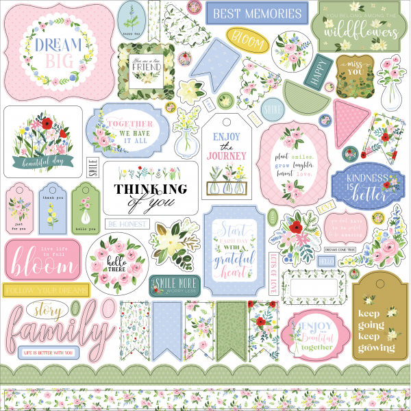 Carta Bella Flora No.4 12x12 Inch Element Sticker (CBFLN135014)