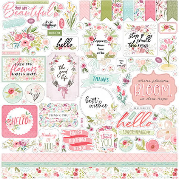 Carta Bella Flora No.3 12x12 Inch Element Sticker (CBF117014)