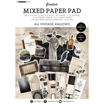 Studio Light All Vintage Hallows Essentials A5 Mixed Paper Pad (SL-ES-MPP25)
