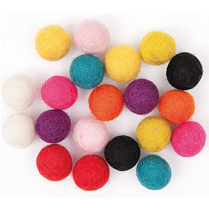Rico-Design Vilt balletjes multicolor 1,5 cm (7040.10.98)
