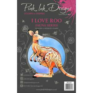 Pink in Design I Love Roo A5 Clear Stamp (PI165)