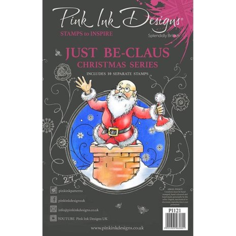 Pink in Design Just Be-claus A5 Clear Stamp (PI121)