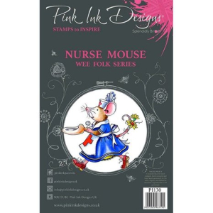 Pink in Design Nurse Mouse A7 Clear Stamp (PI130)