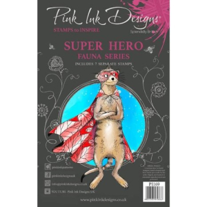 Pink in Design Super Hero A5 Clear Stamps (PI169)