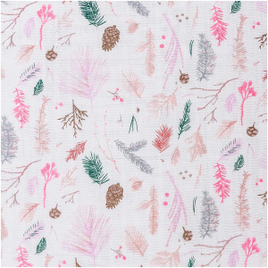 Rico-Design FABRIC,MUSL,GREY,BRANCHES,NEON (18935.50.92)