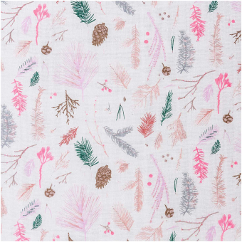 Rico-Design FABRIC,MUSL,GREY,BRANCHES,NEON (18935.50.92)