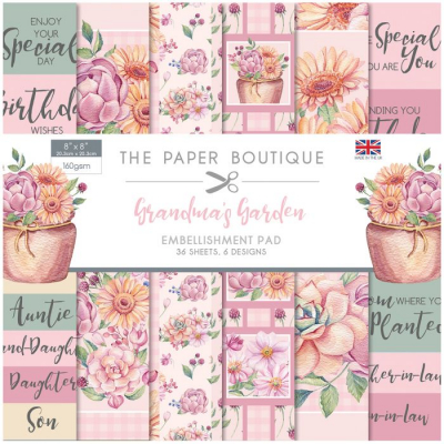 Paper Boutique • Grandma's garden 203x203cm embellishments pad