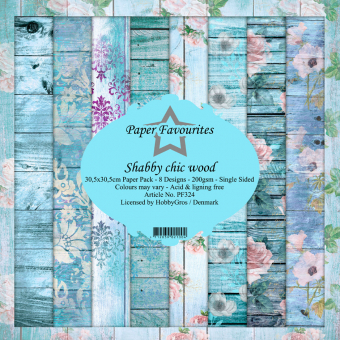 Paper Favourites Shabby Chic Wood 12x12 Inch Paper Pack (PF324)