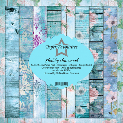 Paper Favourites Shabby Chic Wood 12x12 Inch Paper Pack