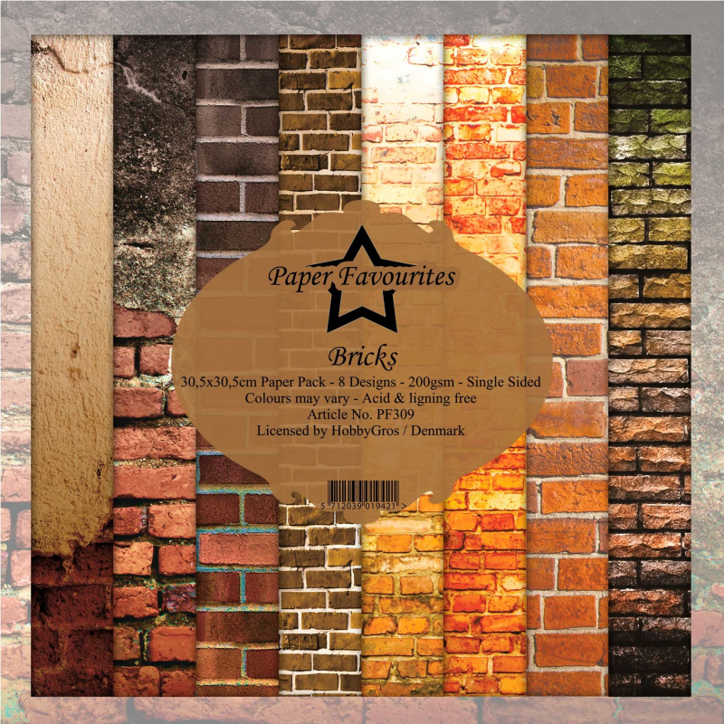 Paper Favourites Bricks 12x12 Inch Paper Pack (PF309)