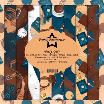 Paper Favourites Busy Guy 12x12 Inch Paper Pack (PF357)