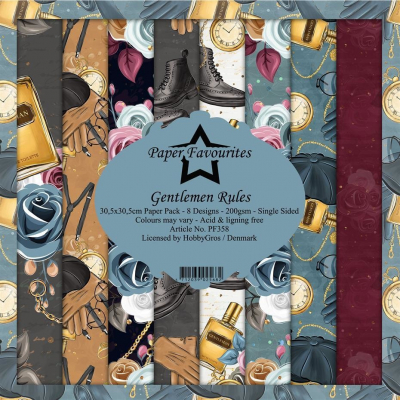 Paper Favourites Gentlemen Rules 12x12 Inch Paper Pack