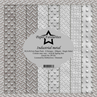 Paper Favourites Industrial Metal 12x12 Inch Paper Pack (PF326) ( PF326)