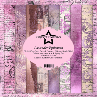 Paper Favourites Lavender Ephemera 12x12 Inch Paper Pack (PF340)