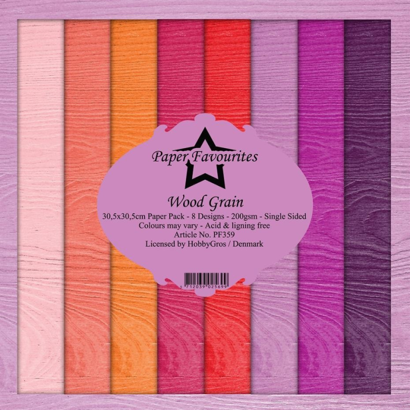 Paper Favourites Wood Grain 12x12 Inch Paper Pack (PF359)