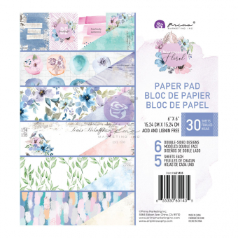 Prima Marketing Watercolor Floral 6x6 Inch Paper Pad (651435)