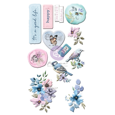 Prima Marketing Watercolor Floral Puffy Stickers