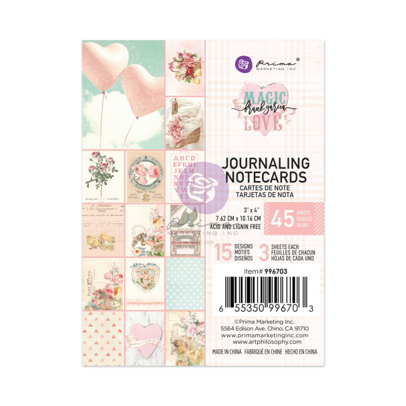 Prima Marketing Magic Love 3x4 Inch Journaling Cards (996703)