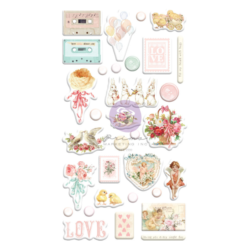 Prima Marketing Magic Love Puffy Stickers (996802)