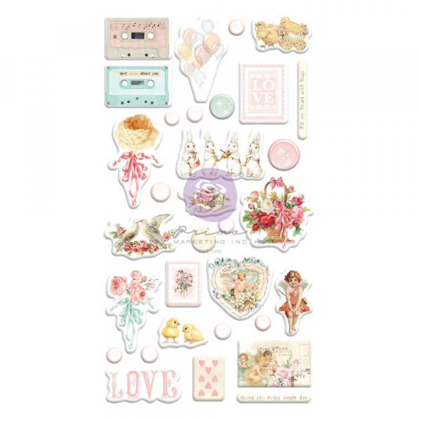 Prima Marketing Magic Love Puffy Stickers (996802)