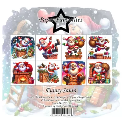 Paper Favourites Funny Santa 6x6 Inch Paper Pack (PF515)