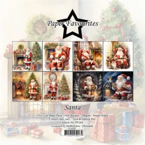 Paper Favourites Santa 6x6 Inch Paper Pack (PF264)