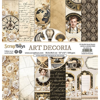 ScrapBoys Art Decoria 12x12 Inch Paper Pad (SB-ARDE-08)