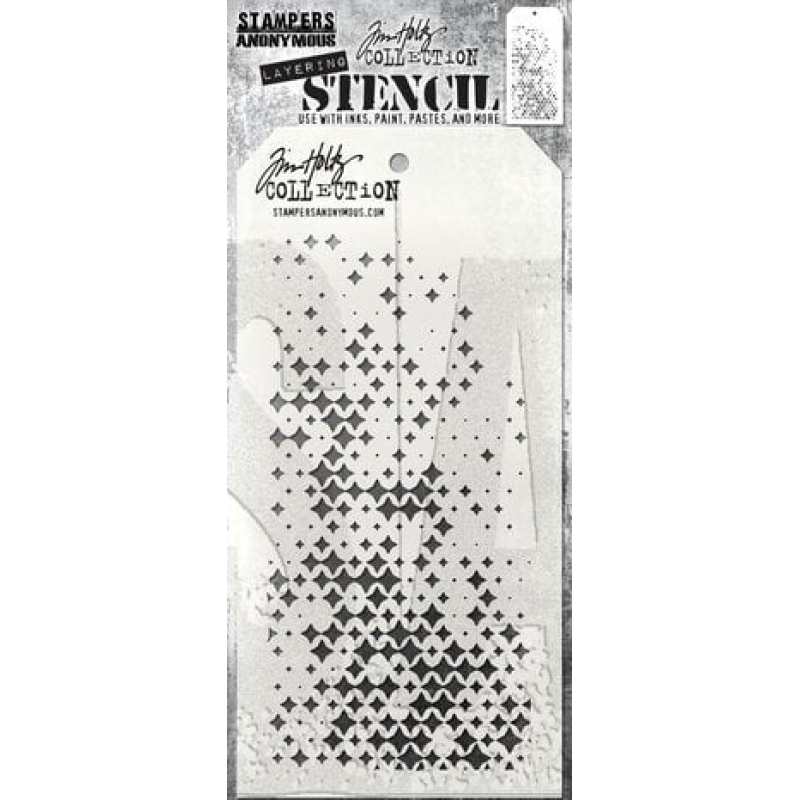 Tim Holtz  Stampers Anonymous Sparkle Fade Layering Stencil (THS188)