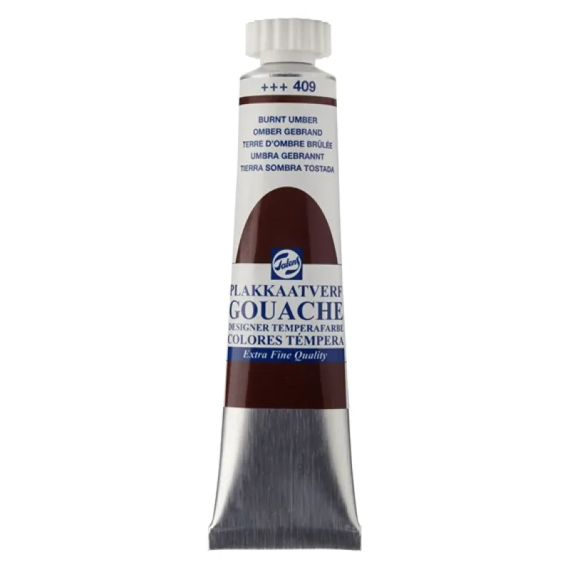 Royal Talens Gouache Extra Fine Quality Tube 20 ml Omber Gebrand 409 (08044092)