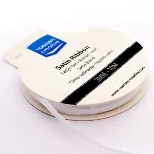 Vaessen Creative • Satijn Lint 3mmx10m Wit (301002-0003)