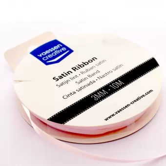 Vaessen Creative Satijn Lint 3mmx10m Pastel Roze (301002-0006)