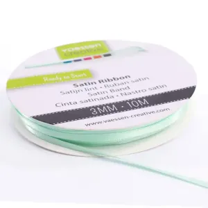 Vaessen Creative Satijn Lint 3mmx10m Pastel Groen (301002-0017)