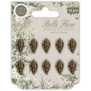 Craft Consortium Belle Fleur Metal Charms Leaf (CCMCHRM031) ( CCMCHRM031)