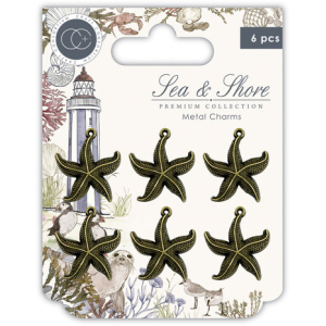 Craft Consortium Sea &amp; Shore Star Fish Metal Charms (CCMCHRM025)