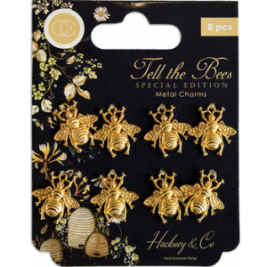 Craft Consortium Tell the Bees Special Edition Metal Charms Gold Bees (CCMCHRM020)