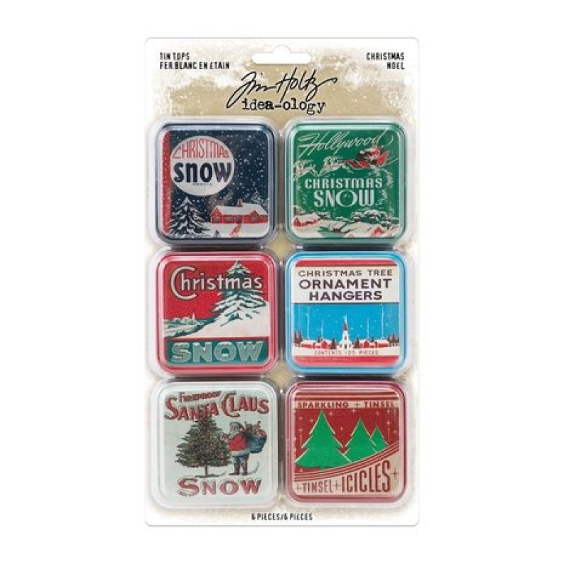 Tim Holtz  Idea-ology Christmas Tin Tops (TH94204)
