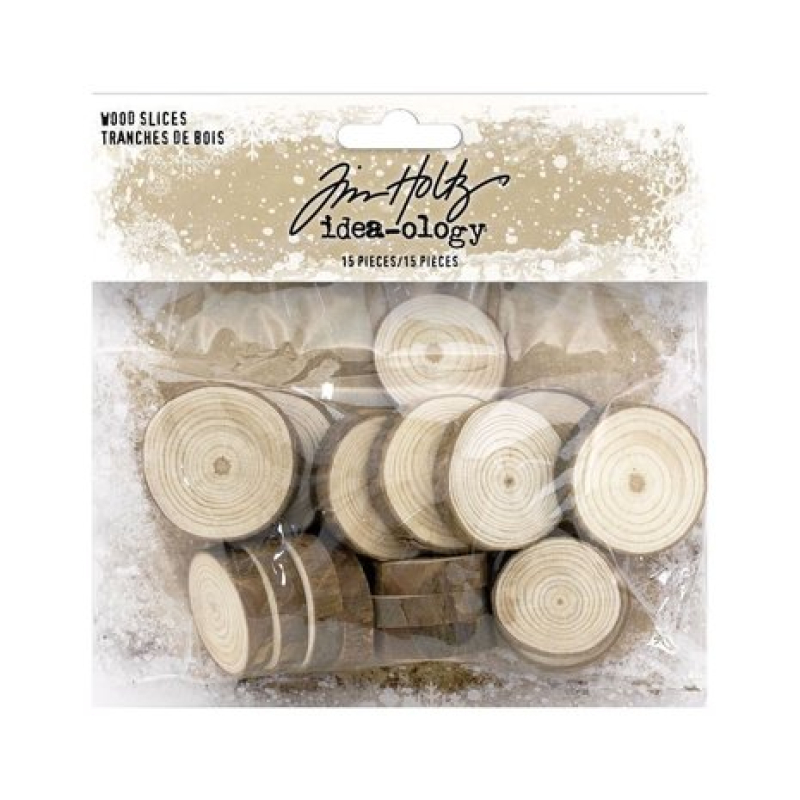 Tim Holtz Idea-ology Christmas Wood Slices (15pcs) (TH94209)