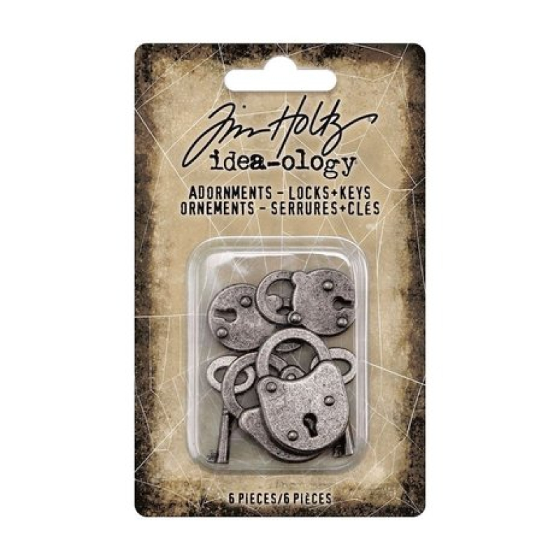 Tim Holtz  Idea-ology Halloween Adornments Locks &amp; Keys (TH94162)