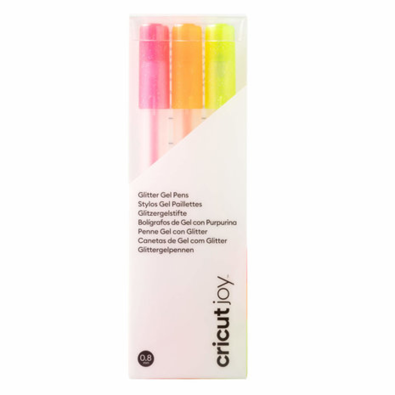 Cricut Joy Glitter Gel Pens 0.8 Neon Pink/Orange/Yellow (3pcs) (2009963)