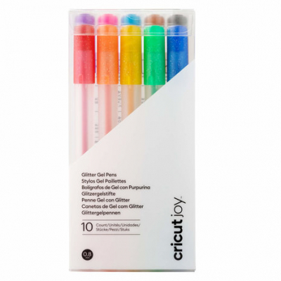 Cricut Joy Glitter Gel Pens 0.8 Rainbow + Pink/Brown/Black (10pcs) (2009964) ( 2009964)