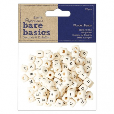 Bare Basics Wooden Alpha Beads (100pcs) (PMA 174537)
