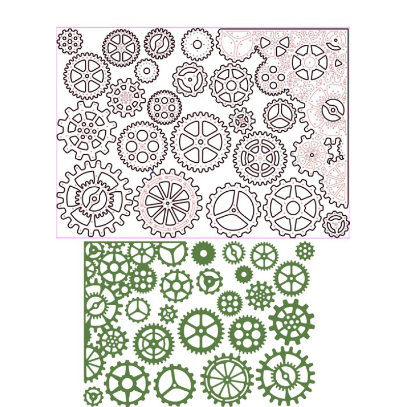 Sizzix Thinlits Die by Tim Holtz Gearhead (22pcs) (661184)