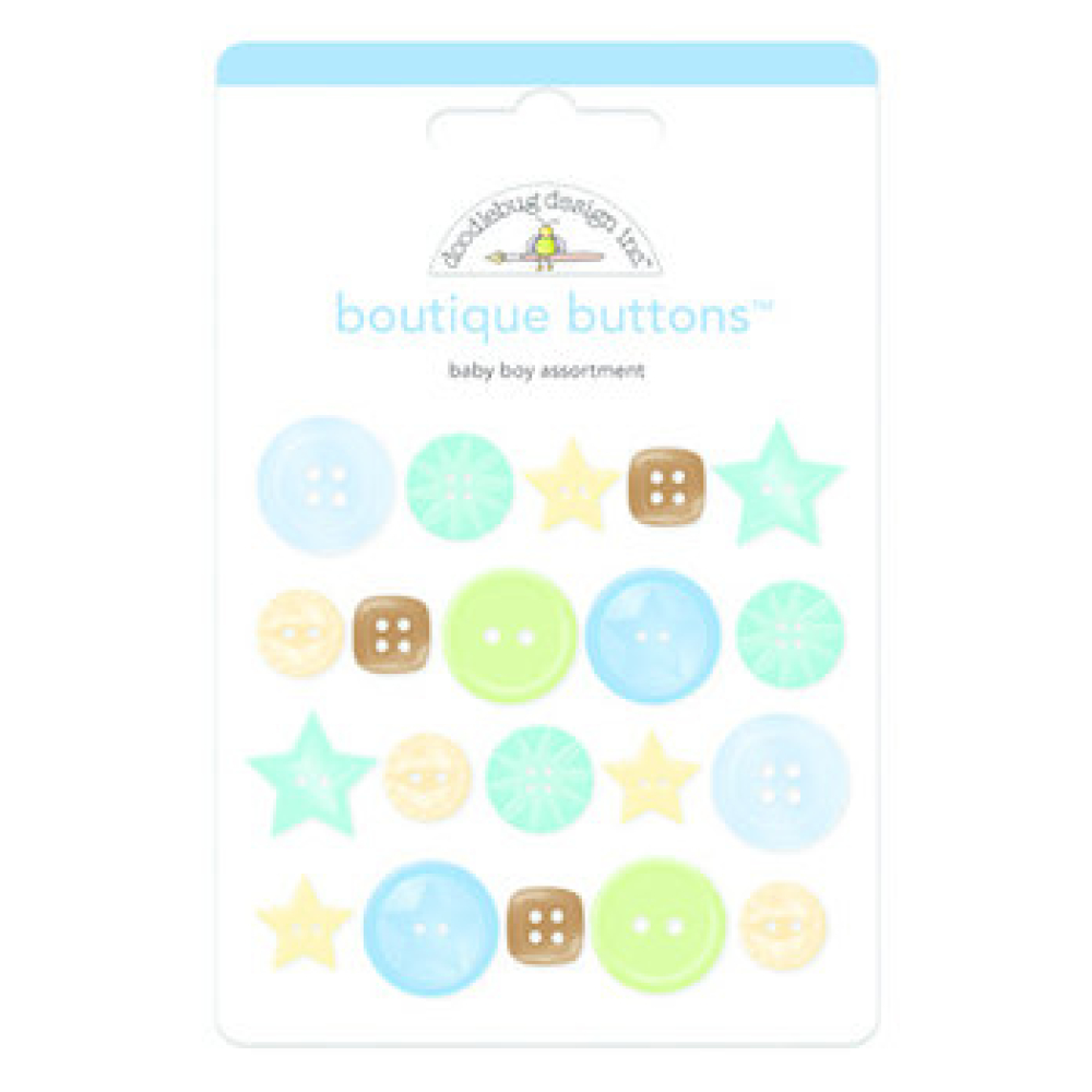 Doodlebug Design Baby Boy Boutique Buttons (20pcs) (3216) ( 842715032163)