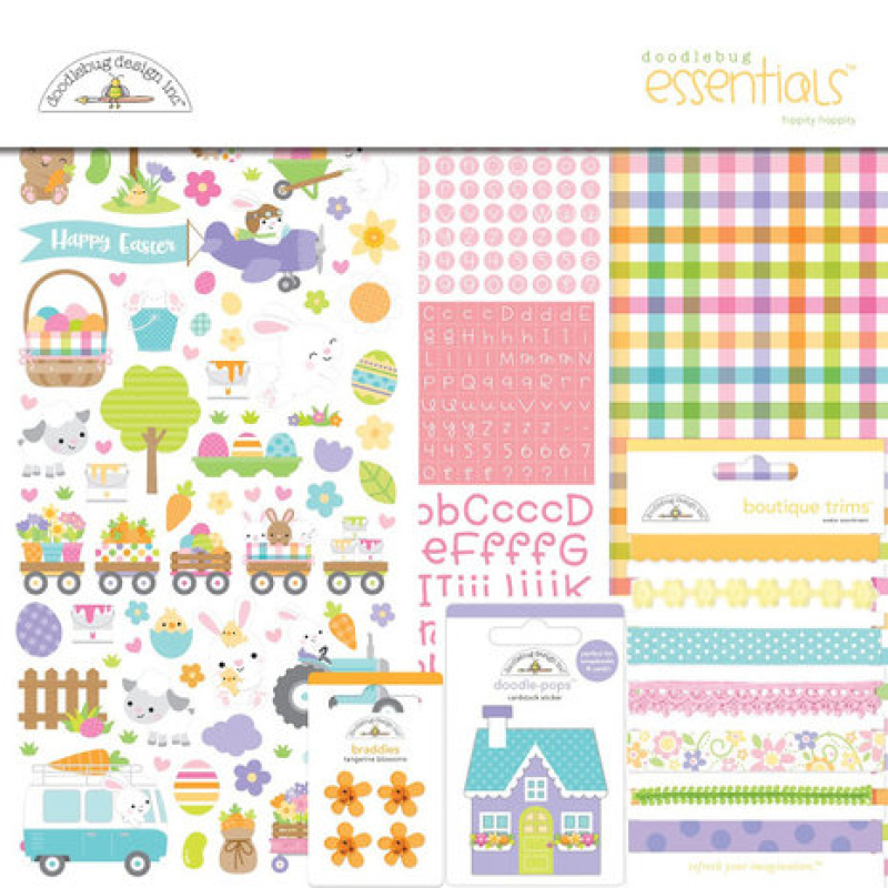 Doodlebug Design Hippity Hoppity 12x12 Inch Essentials Kit (7196) (842715071964)