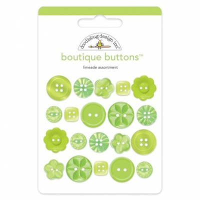 Doodlebug Design Limeade Boutique Buttons (20pcs) (2475)